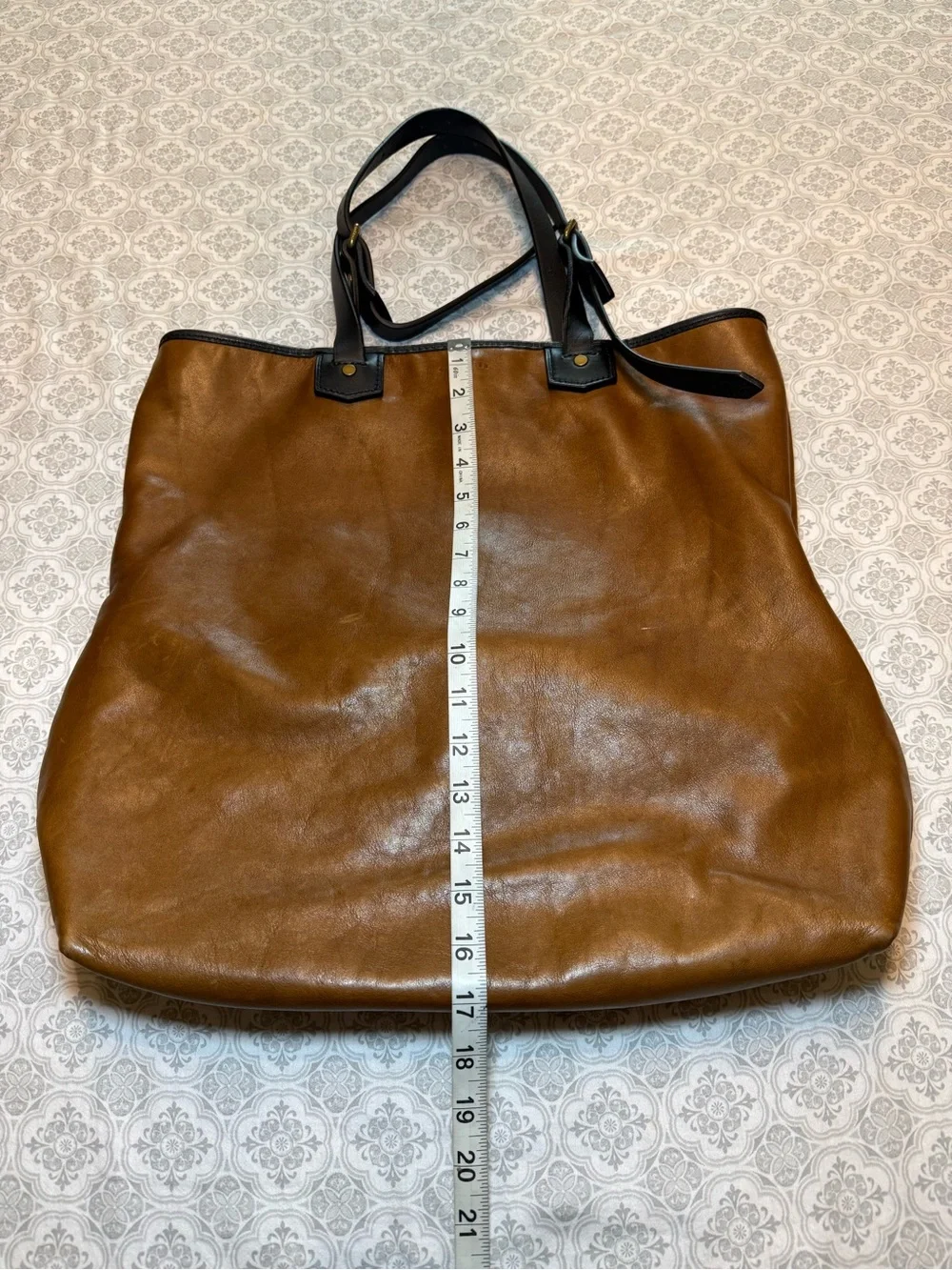 COACH Heritage Bleeker Deep Shopper Fawn Brown Soft Leather Bucket Bag RARE VTG